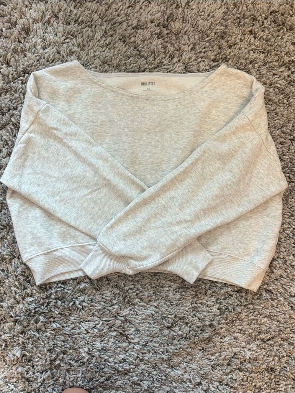 Hollister Heather Gray Cozy Fleece Pullover